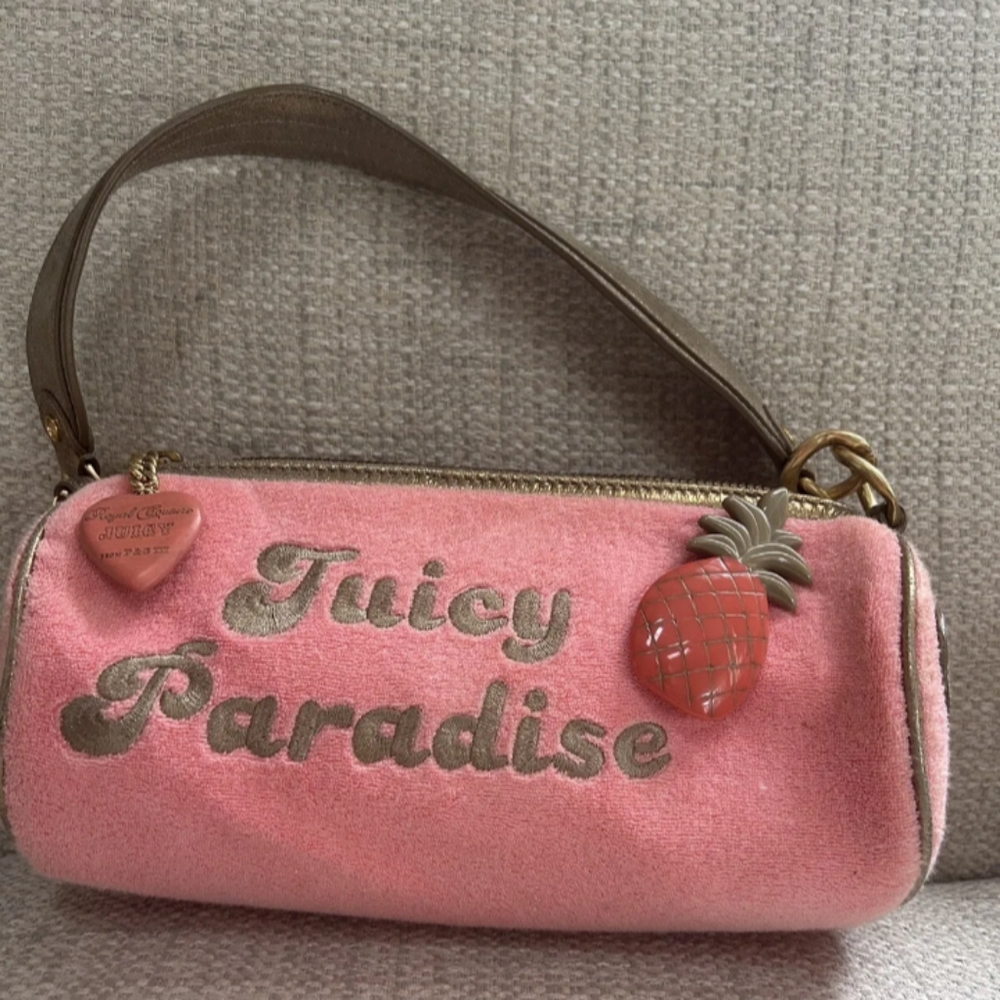 ISO Juicy Couture Juicy Paradise Terry Cloth Barrel Purse